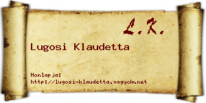 Lugosi Klaudetta névjegykártya